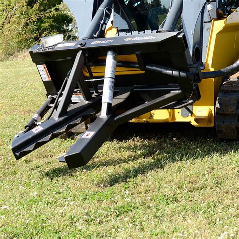 skid steer tree post puller attachment auction|skid loader tree puller.